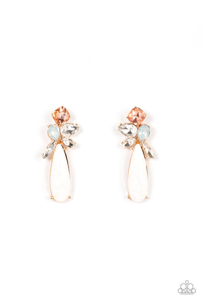 DIY Dazzle - Gold Post Earrings - Paparazzi Accessories