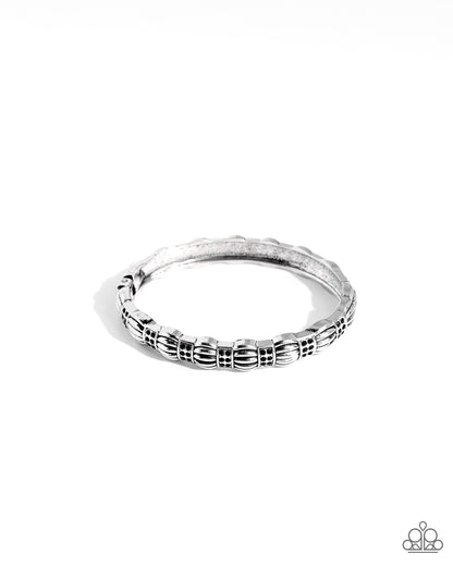 Metro Reverie - Black Hinge Bracelet - Paparazzi Accessories