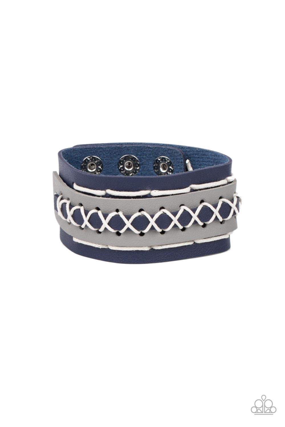 Horsing Around - Blue Urban Wrap Bracelet - Paparazzi Accessories
