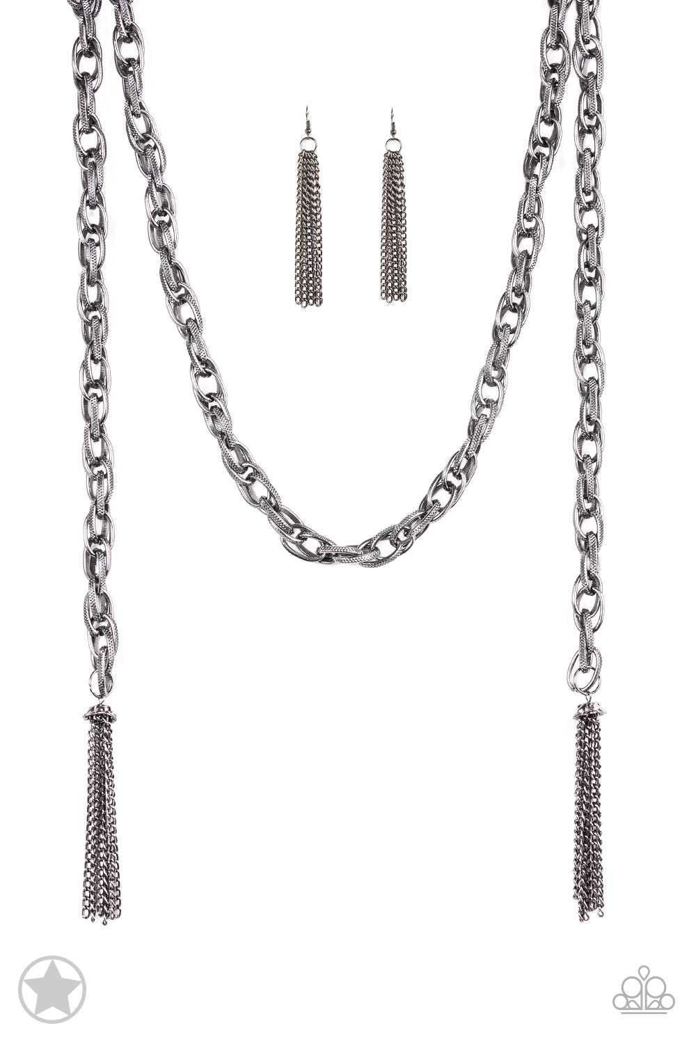 SCARFed for Attention - Gunmetal Necklace - Paparazzi Accessories
