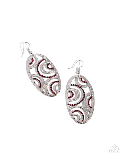 Seize the DAZE - Red Fishhook Earrings - Paparazzi Accessories