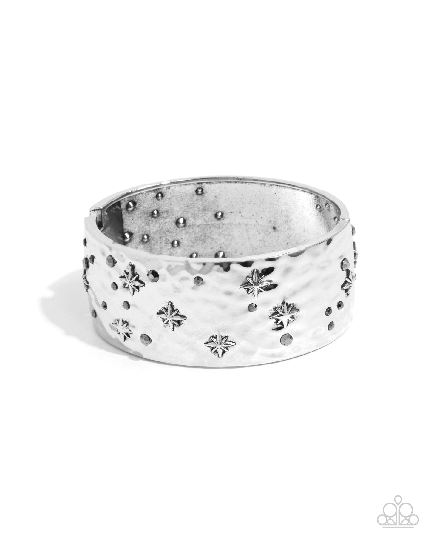 Across the Constellations - Silver Hinge Bracelet - Paparazzi Accessories
