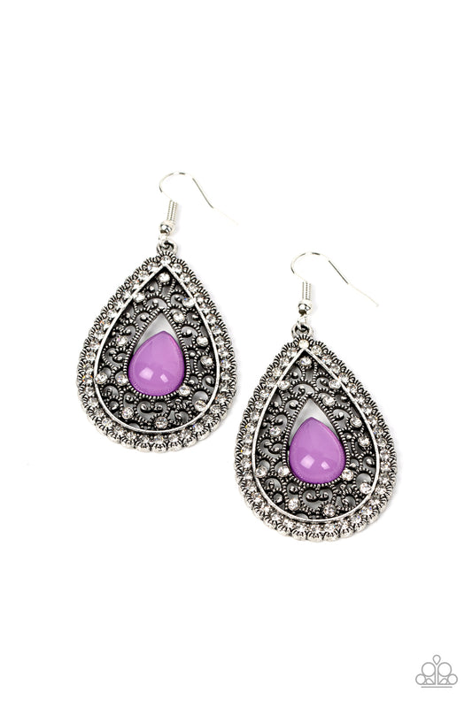 Cloud Nine Couture - Purple Fishhook Earrings - Paparazzi Accessories