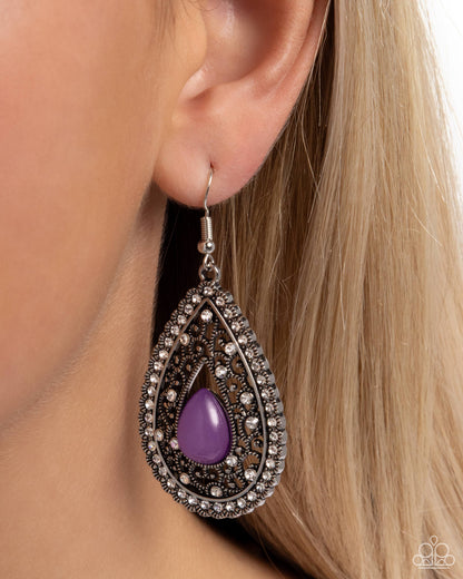 Cloud Nine Couture - Purple Fishhook Earrings - Paparazzi Accessories