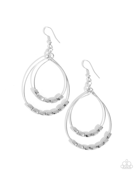 Industrial Artisan - Silver Fishhook Earrings - Paparazzi Accessories