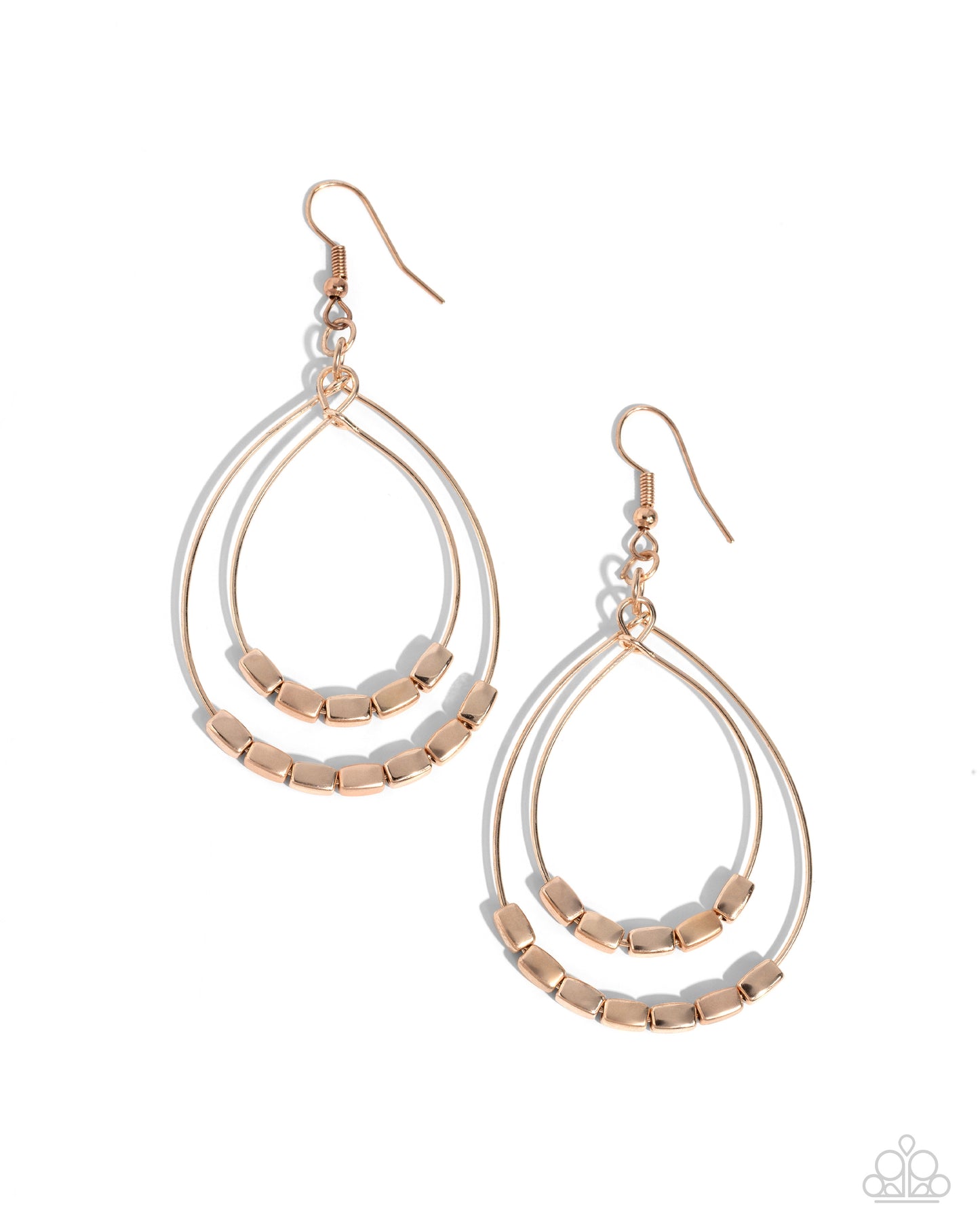 Industrial Artisan - Rose Gold Fishhook Earrings - Paparazzi Accessories