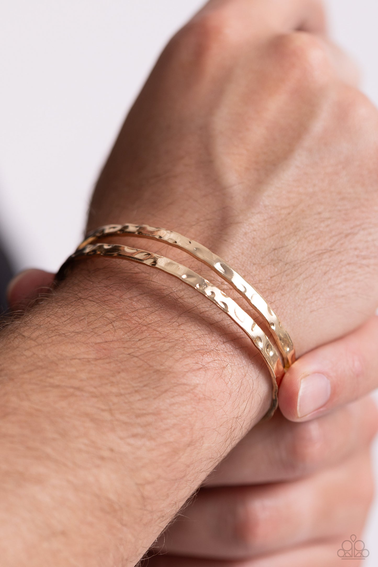 Excessive Edge - Gold Cuff Bracelet - Paparazzi Accessories