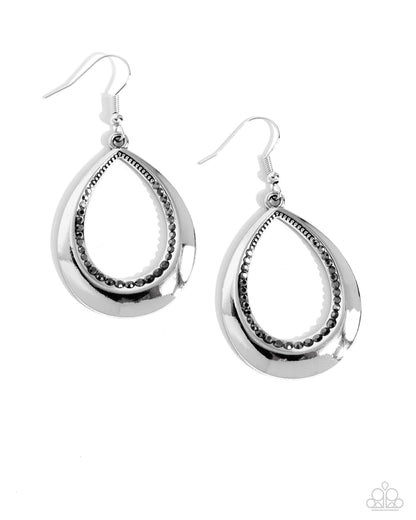 Inner Iridescence - Silver Earrings - Paparazzi Accessories