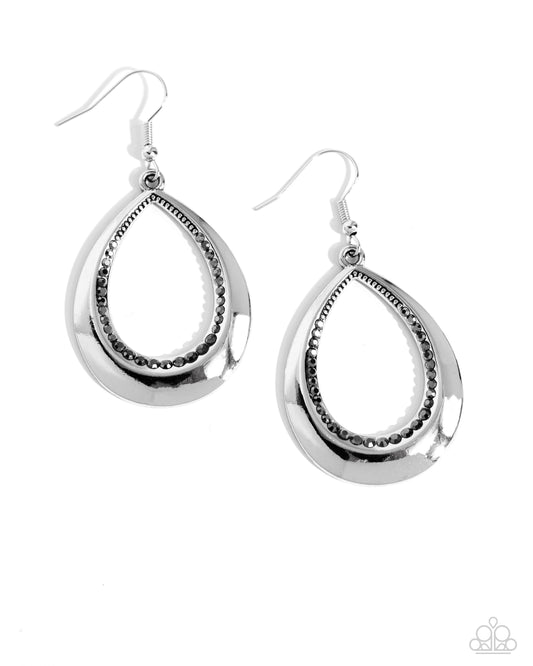 Inner Iridescence - Silver Earrings - Paparazzi Accessories
