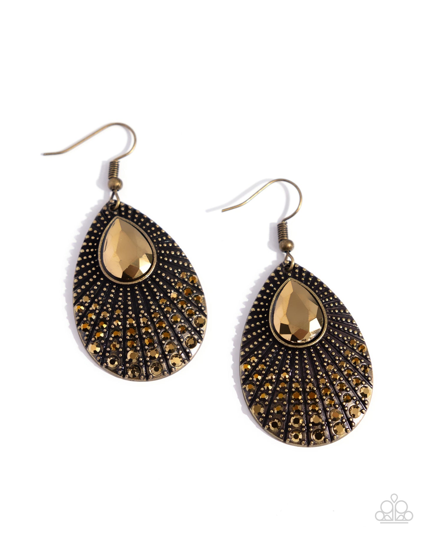 Urban Relic - Brass Fishhook Earrings - Paparazzi Accessories