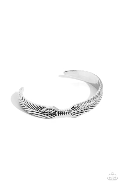 Watching the FLOCK - Silver Cuff Bracelet - Paparazzi Accessories