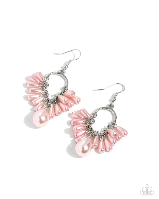 Ahoy There! - Pink Fishhook Earrings - Paparazzi Accessories