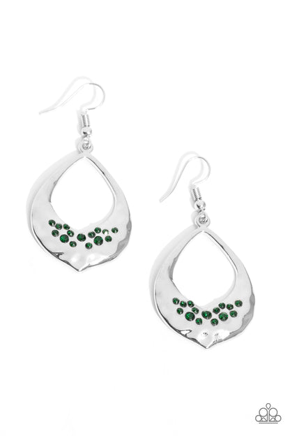 CACHE Reserve - Green Fishhook Earrings - Paparazzi Accessories