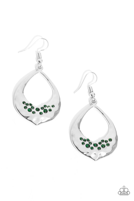 CACHE Reserve - Green Fishhook Earrings - Paparazzi Accessories