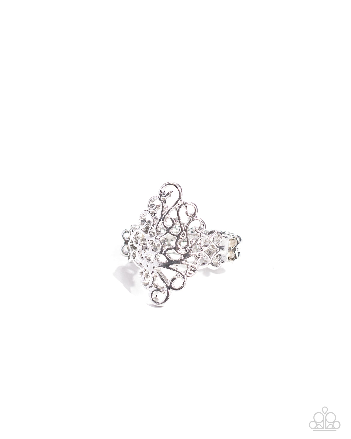 Full-Fledged Filigree - Silver Ring - Paparazzi Accessories