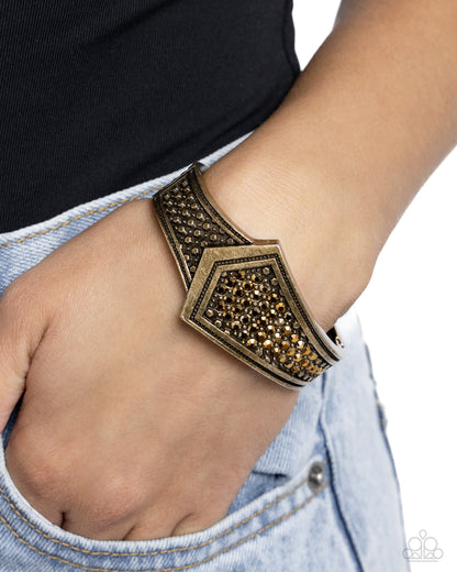 Order of the Arrow - Brass Hinge Bracelet - Paparazzi Accessories