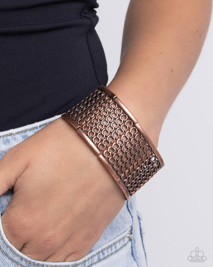 Camelot Couture - Copper Bracelet - Paparazzi Accessories
