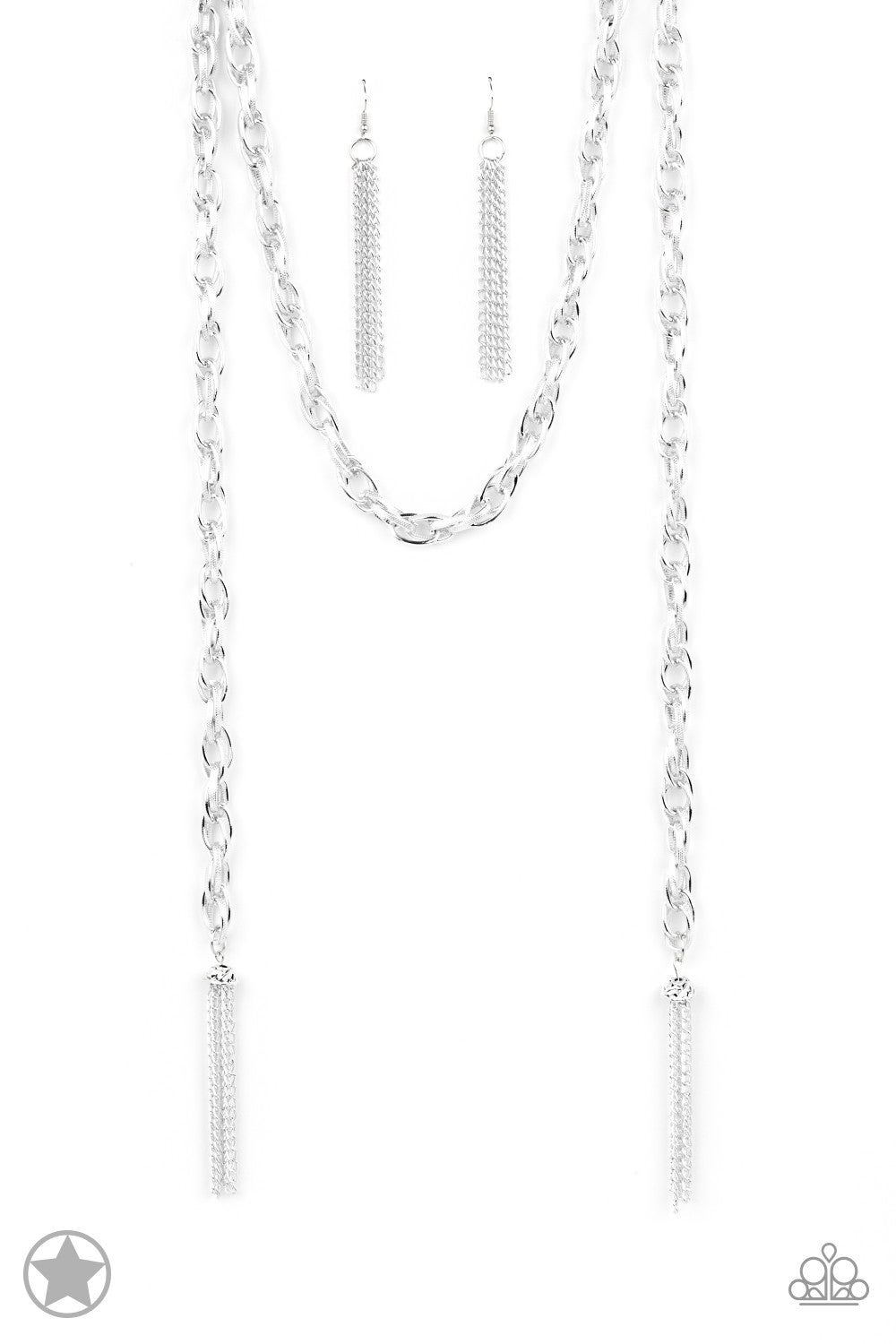 SCARFed for Attention - Silver Necklace - Paparazzi Accessories