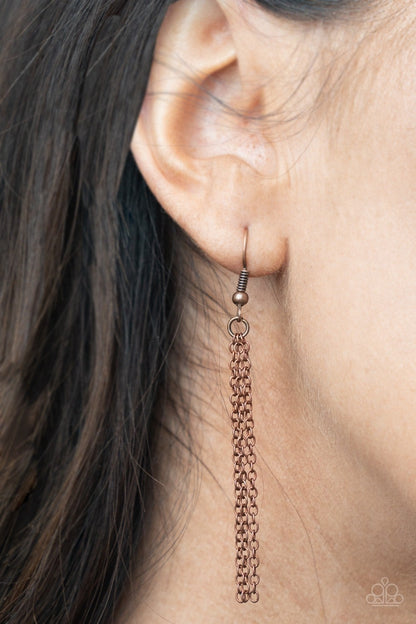 Living The Mom Life - Copper "Family" Bar Necklace - Paparazzi Accessories