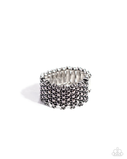 Vividly Vertical - Silver Ring - Paparazzi Accessories