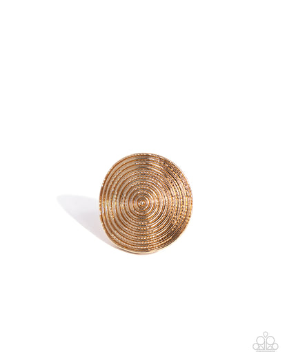 Dizzying Delight - Gold Ring - Paparazzi Accessories