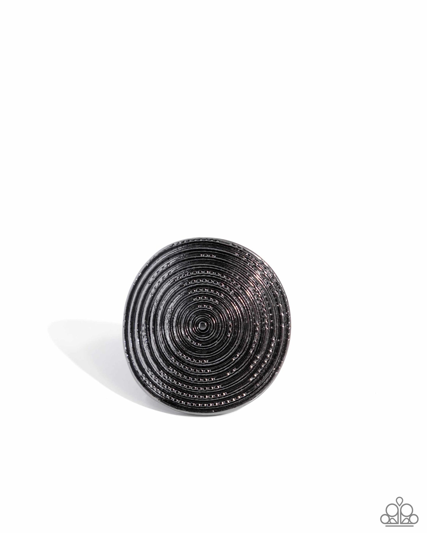 Dizzying Delight - Black Gunmetal Ring - Paparazzi Accessories