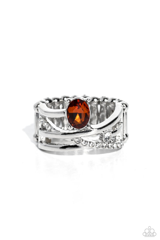 Alternating Allure - Brown Ring - Paparazzi Accessories