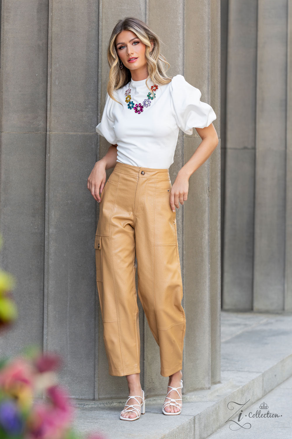 Outgoing - Multi Flower Zi Collection Necklace - Paparazzi Accessories