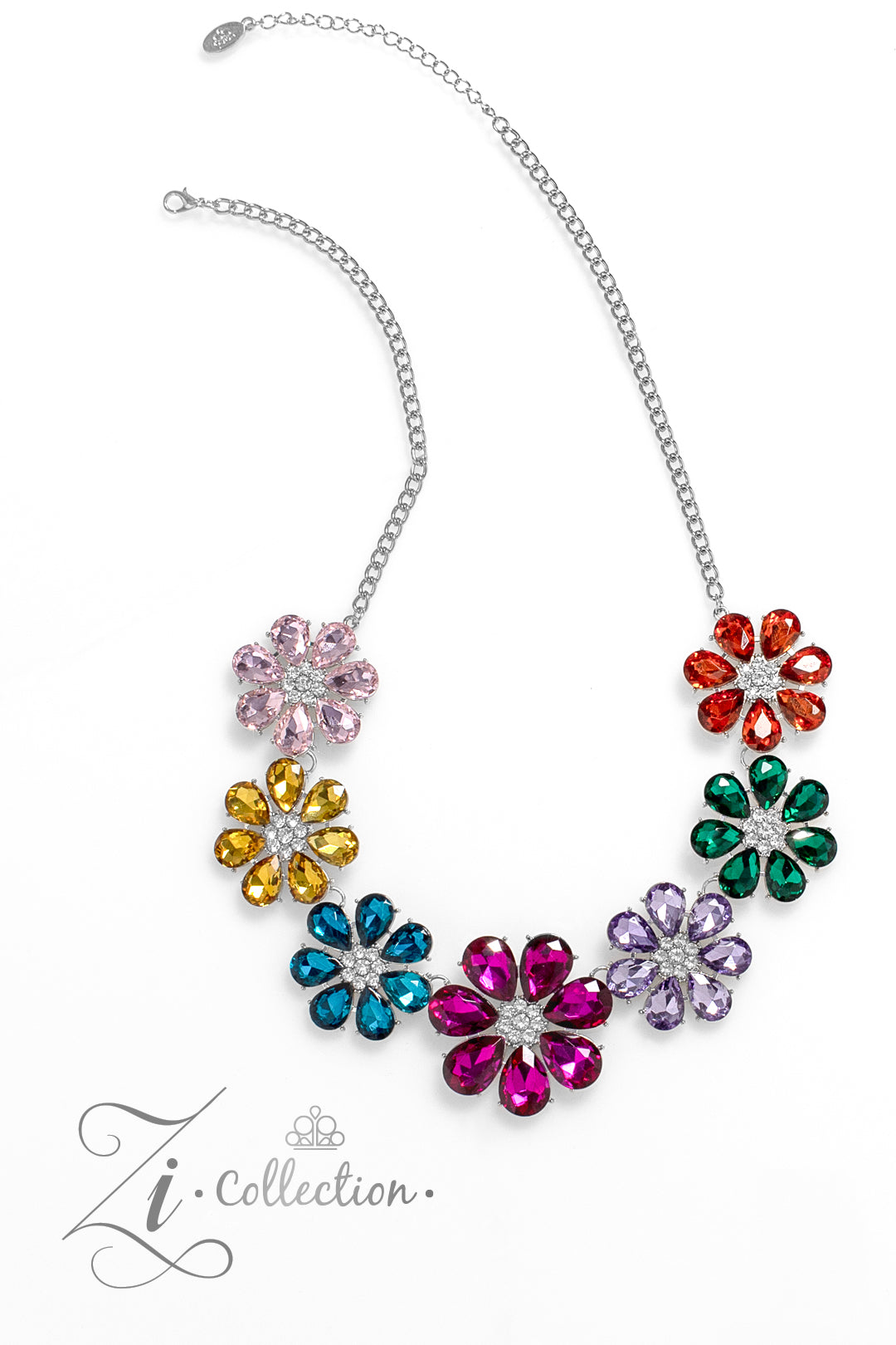 Outgoing - Multi Flower Zi Collection Necklace - Paparazzi Accessories