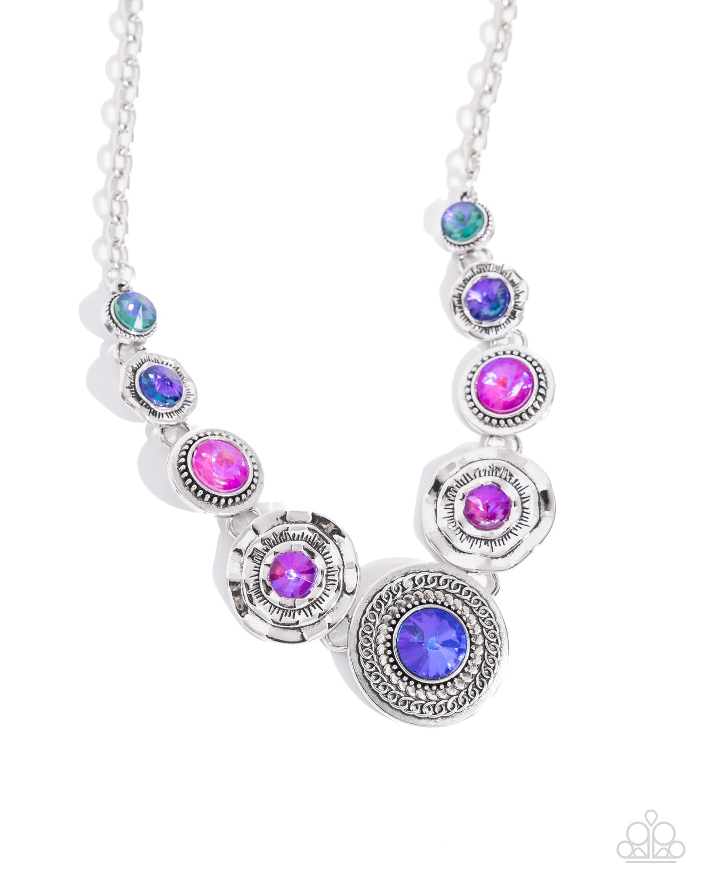 Treasure Chest Couture - Multi UV Shimmer Gem Necklace - Paparazzi Accessories