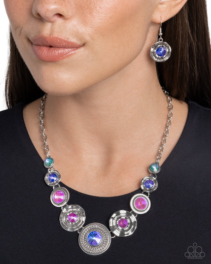 Treasure Chest Couture - Multi UV Shimmer Gem Necklace - Paparazzi Accessories