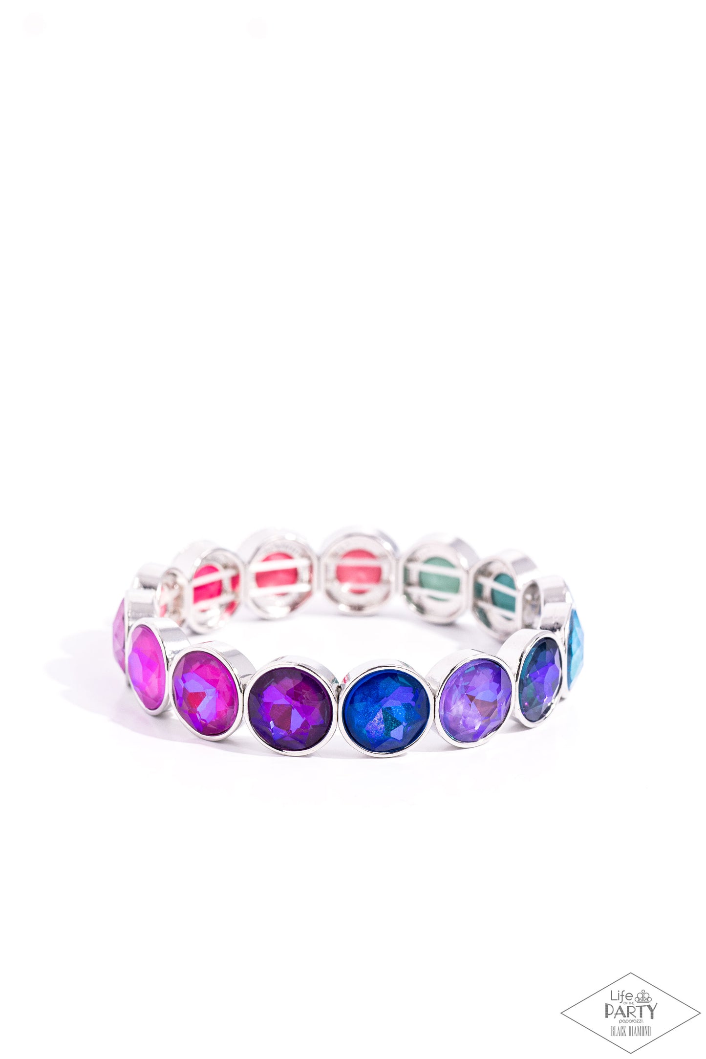 Radiant on Repeat - Multi UV Shimmer Stretchy Bracelet - Paparazzi Accessories