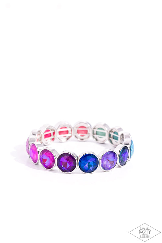 Radiant on Repeat - Multi UV Shimmer Stretchy Bracelet - Paparazzi Accessories