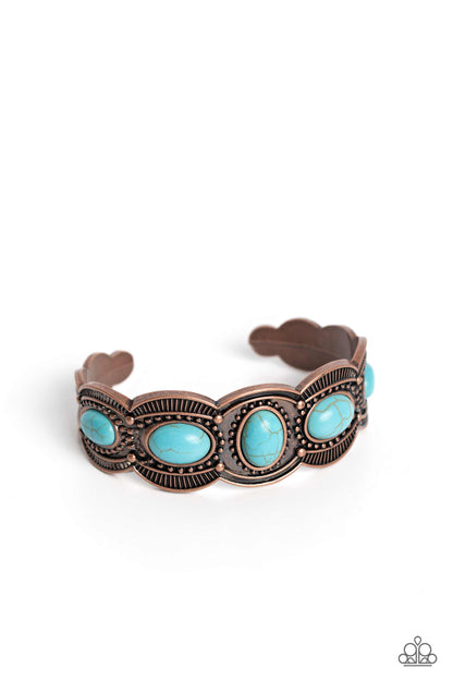 World Traveler - Copper Cuff Bracelet - Paparazzi Accessories