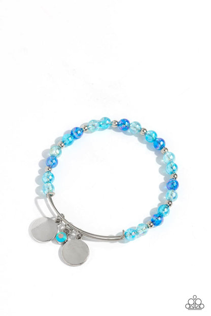 Bodacious Beacon - Blue Expandable Bangle Bracelet - Paparazzi Accessories