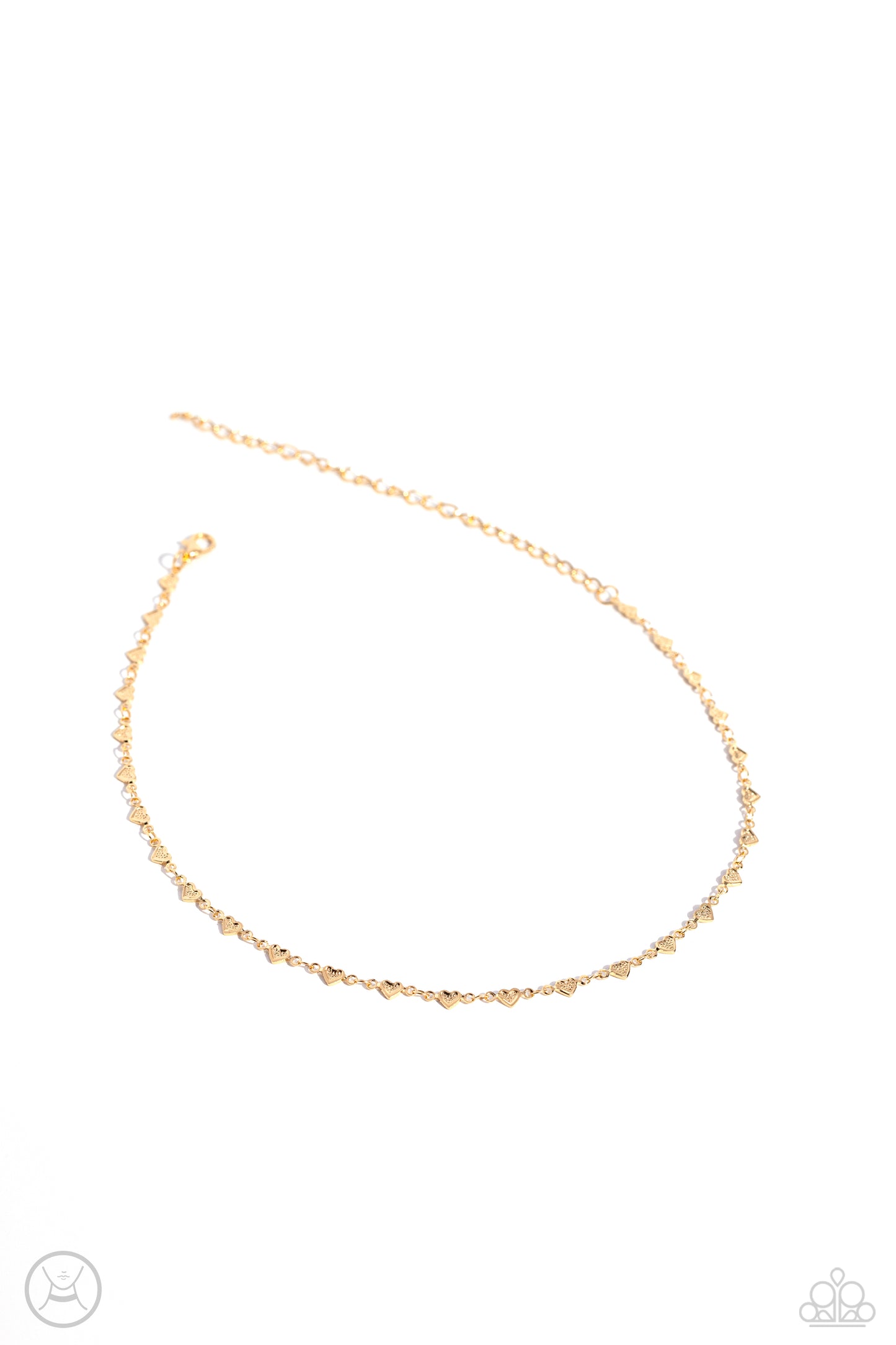 Cupid Catwalk - Gold Choker Necklace - Paparazzi Accessories