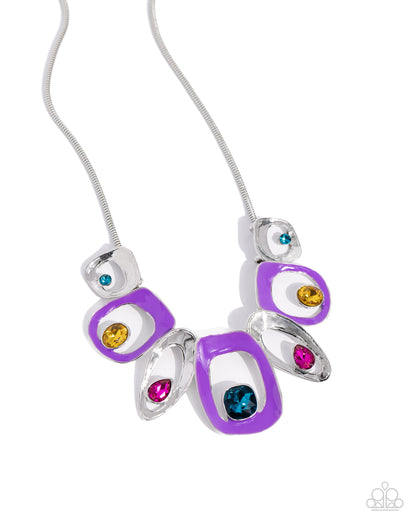 Poetically Painted - Purple Necklace - Paparazzi Accessories