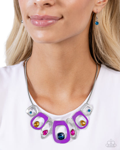 Poetically Painted - Purple Necklace - Paparazzi Accessories