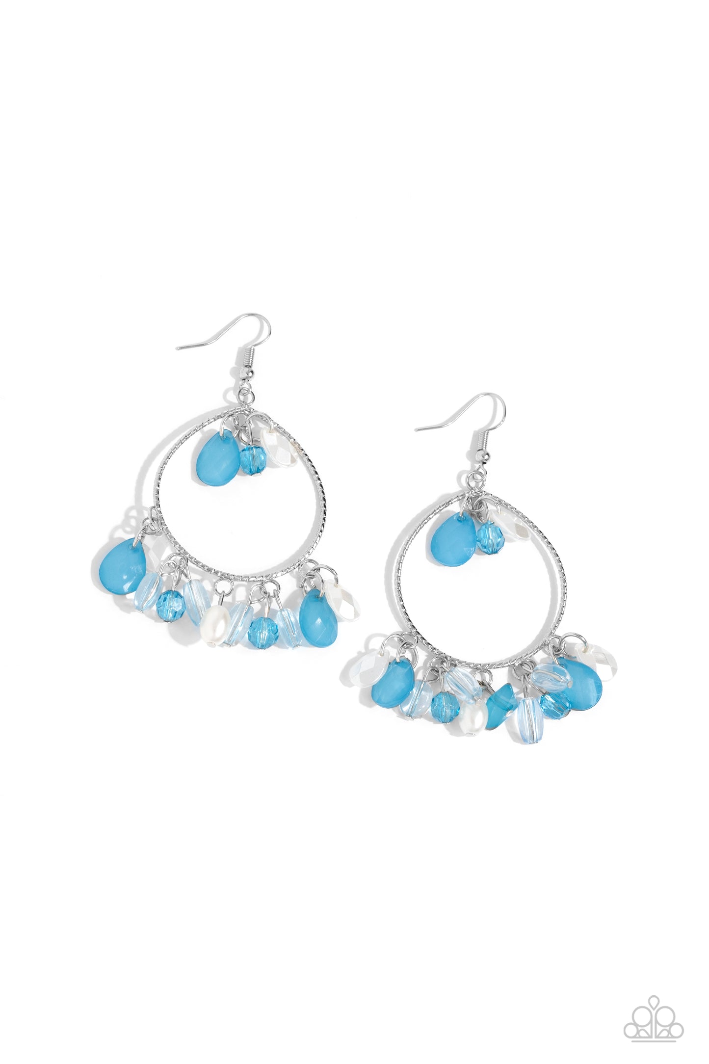 Elite Expression - Blue Beads Fishhook Earrings - Paparazzi Accessories