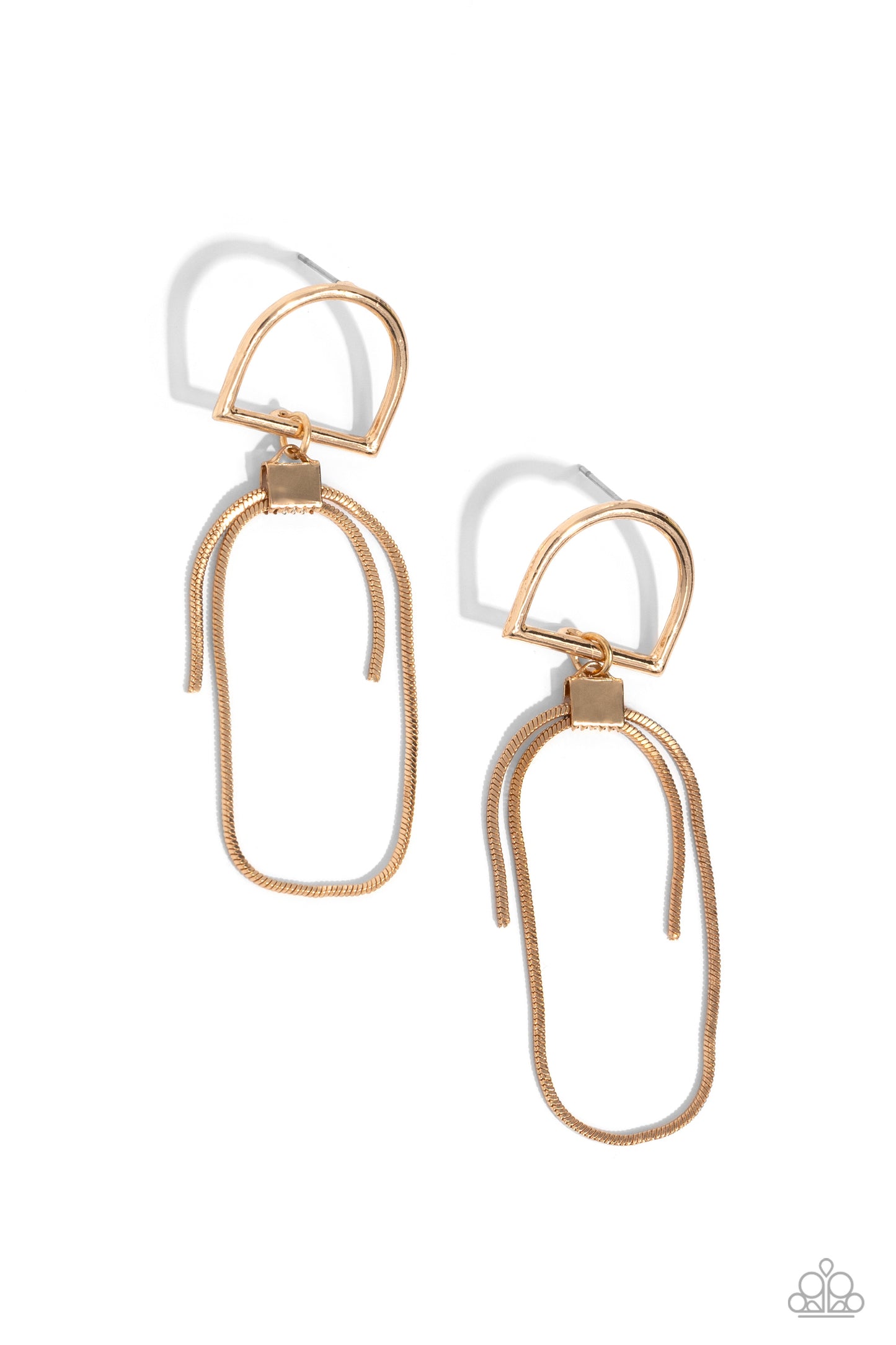 Minimalistic Maven - Gold Post Earrings - Paparazzi Accessories