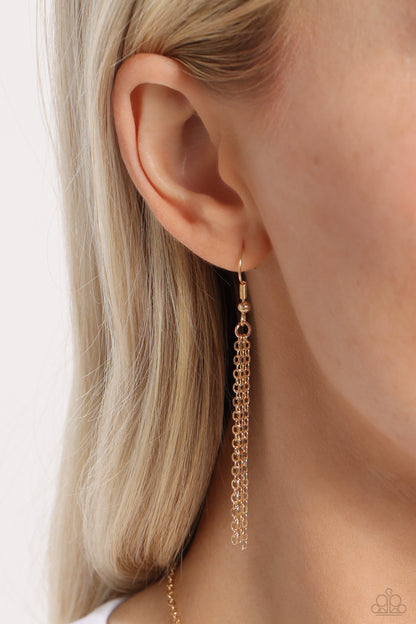 Emblematic Elegance - Gold - D - Initial Necklace - Paparazzi Accessories