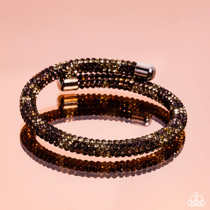 Stageworthy Sparkle - Multi Leopard Print Coil Bracelet - Pink Diamond Exclusive - Paparazzi Accessories