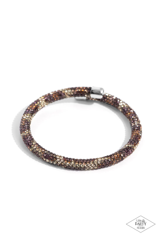 Stageworthy Sparkle - Multi Leopard Print Coil Bracelet - Pink Diamond Exclusive - Paparazzi Accessories