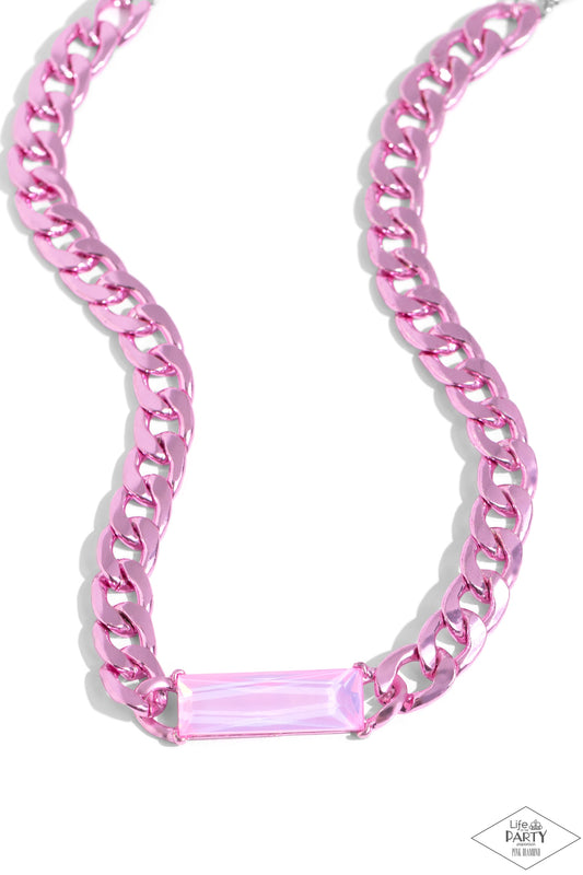 Urban Royalty - Pink Dipped Necklace - Paparazzi Accessories