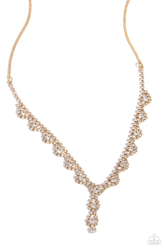 Executive Embellishment - Gold Necklace - Paparazzi Accessories