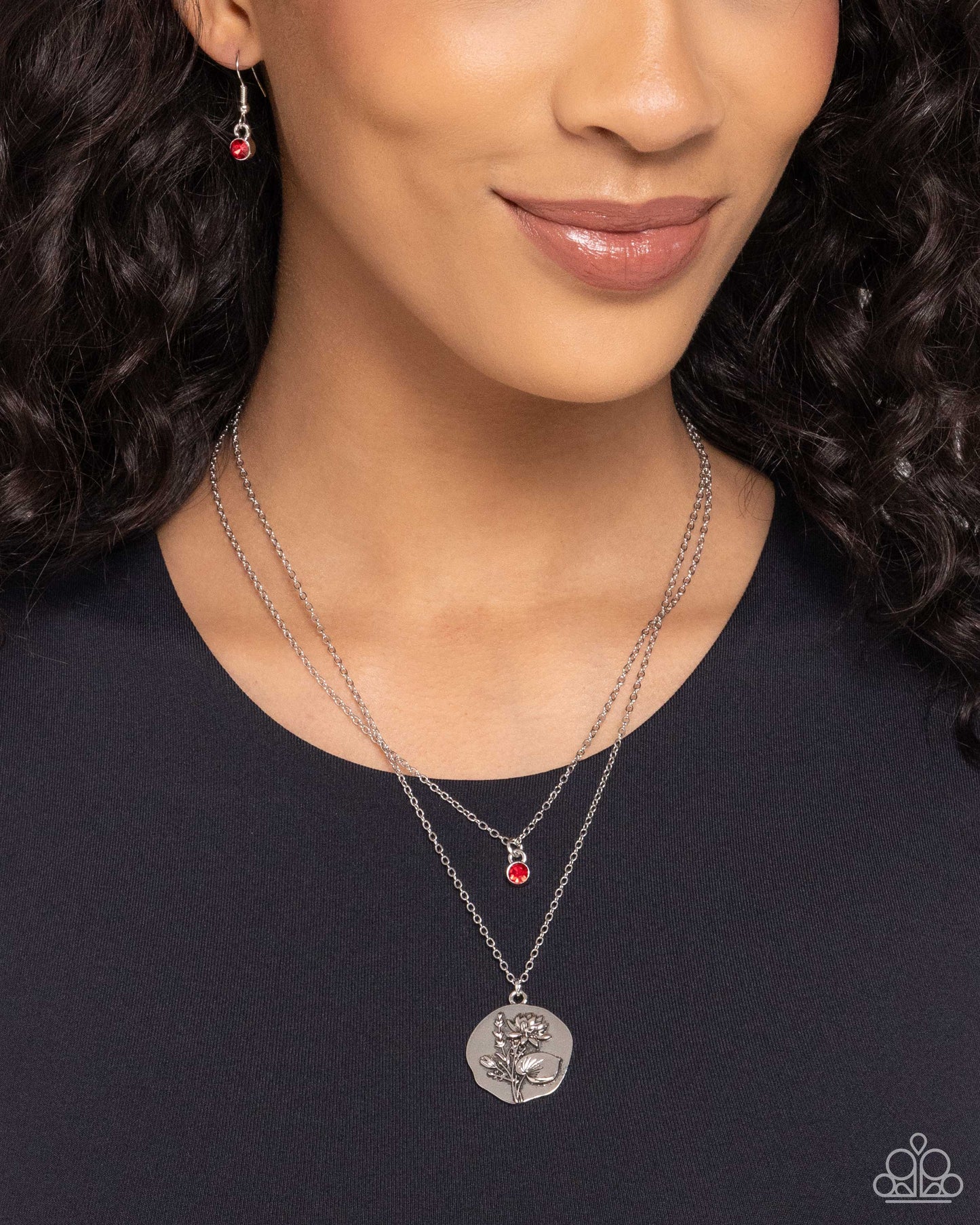 Birthstone Beauty - Red Necklace - Paparazzi Accessories