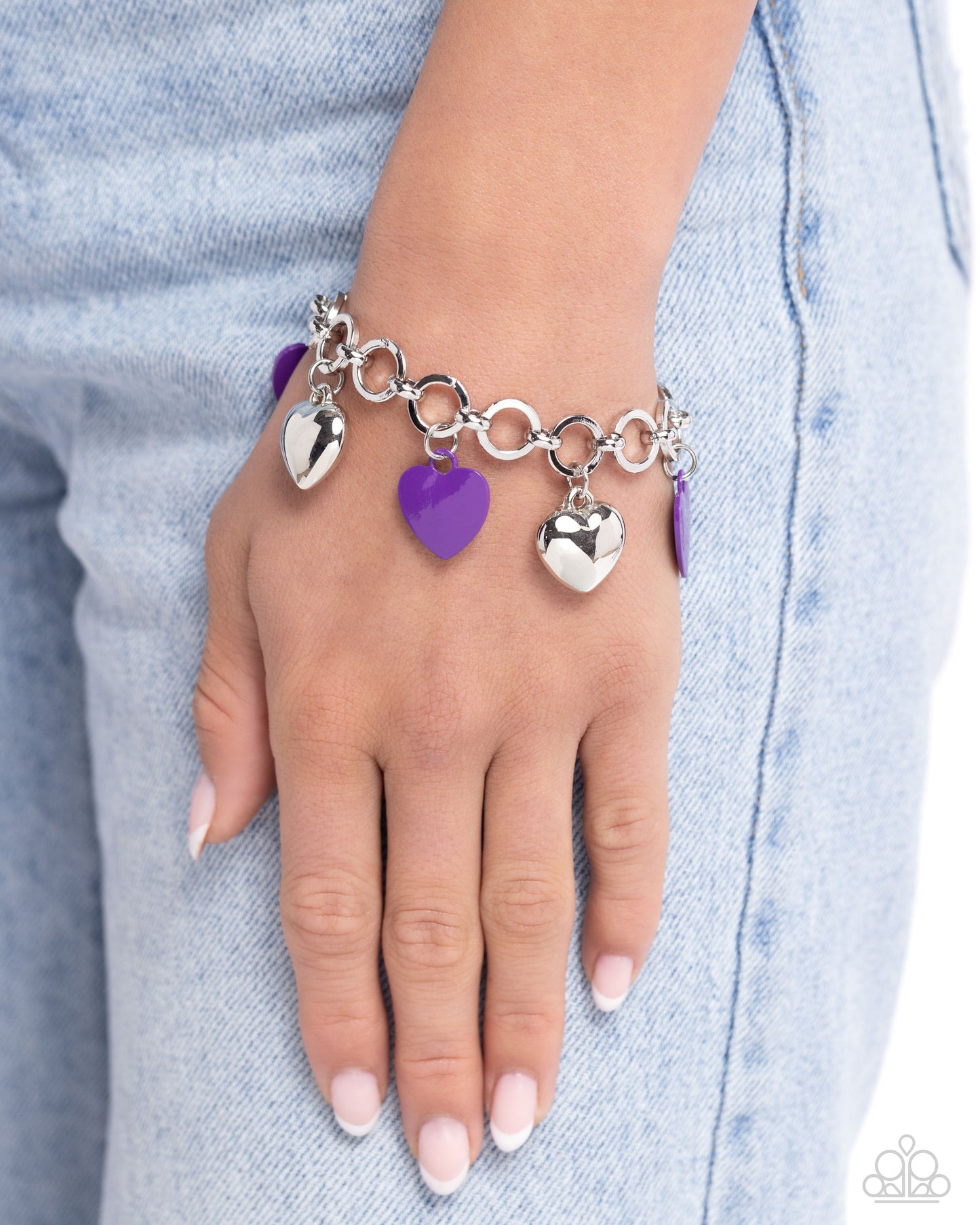 Whole Lotta Love - Purple Heart Clasp Bracelet - Paparazzi Accessories