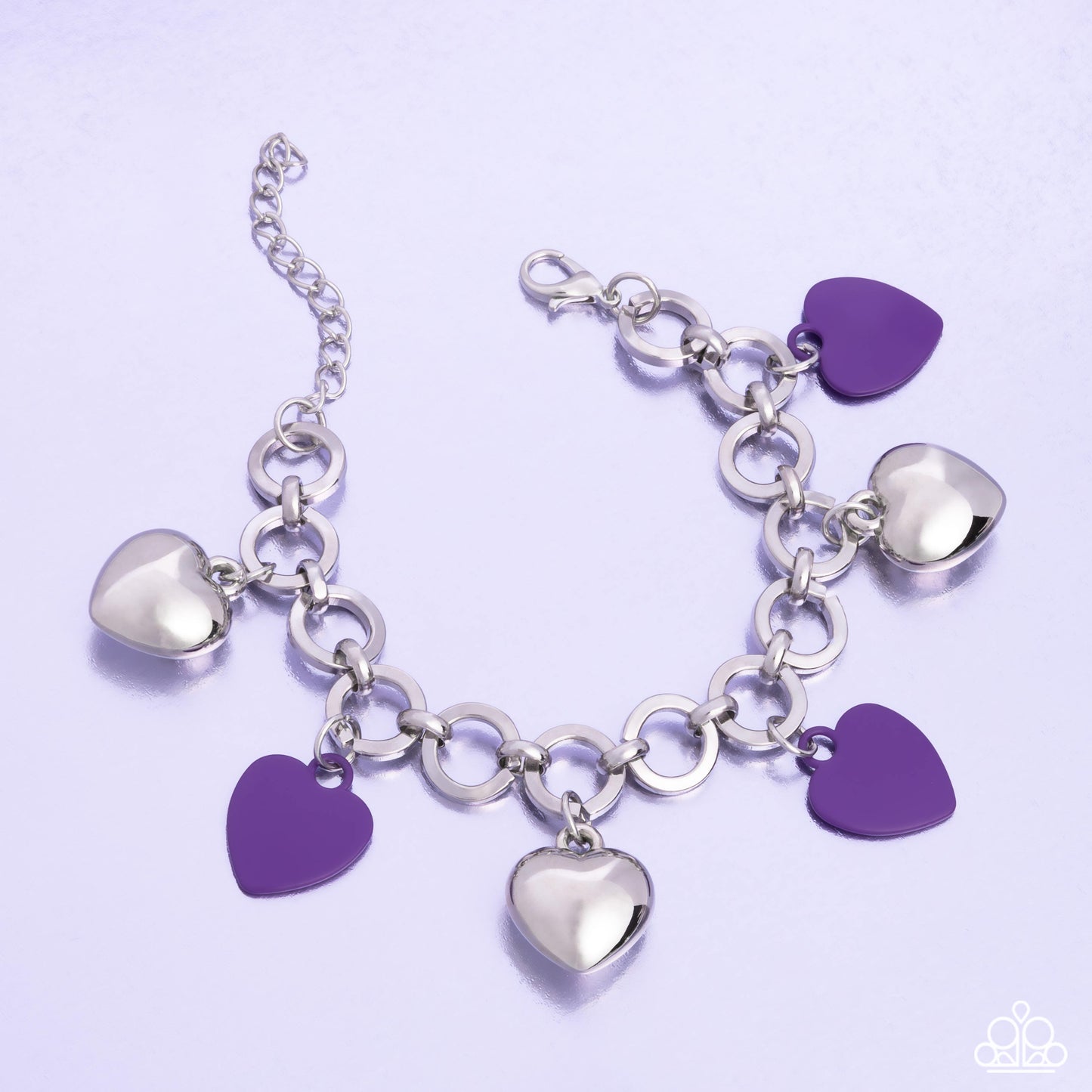 Whole Lotta Love - Purple Heart Clasp Bracelet - Paparazzi Accessories