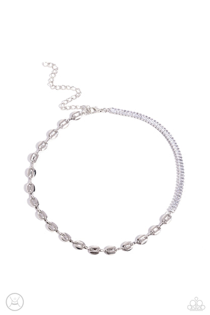 Dream Duo - Silver Choker Necklace - Paparazzi Accessories