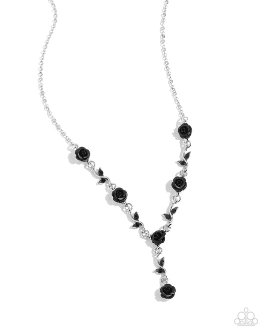 ROSE Without Saying... - Black Necklace - Paparazzi Accessories